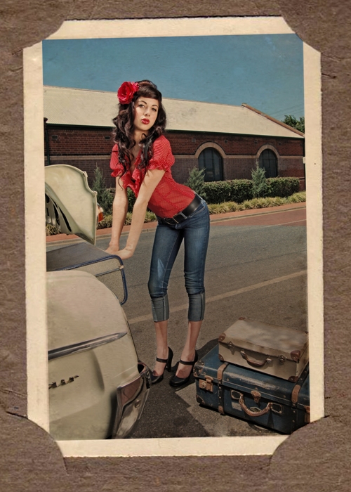 Rockabilly Makeup Jaih Rockabilly with the Chevy