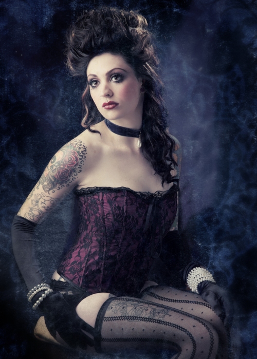 editorial hair makeup Marie Antoinette meets Moulin Rouge